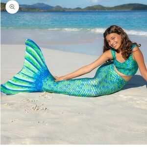 Fin Fun Mermaid Girls Aussie Green Tail 💚